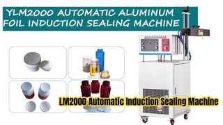 Sellador continuo de láminas de inducción LM2000, sellador de revestimiento de aluminio para tarros de PET transparente